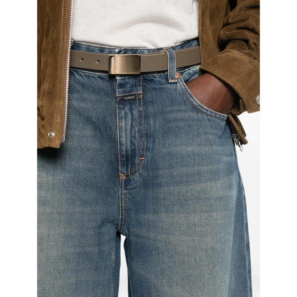 Jazzie Faded Barrel-Leg Jeans