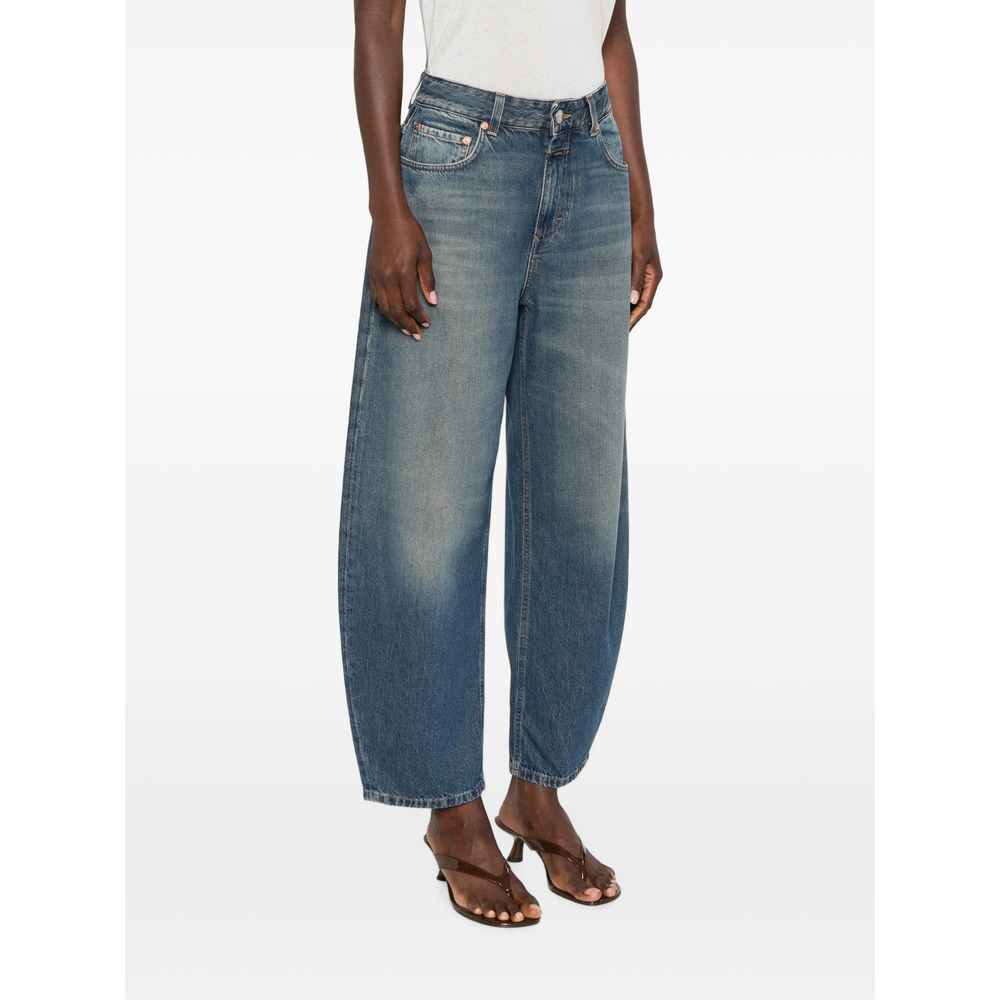 Jazzie Faded Barrel-Leg Jeans