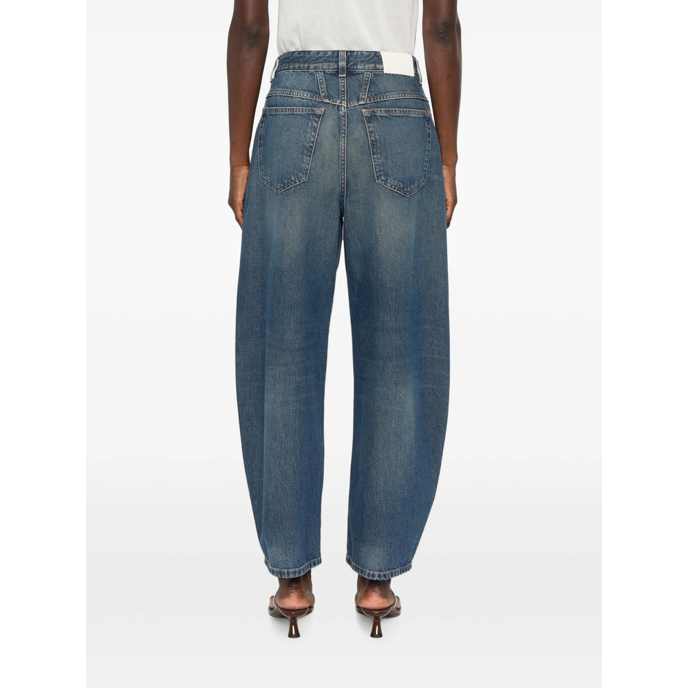 Jazzie Faded Barrel-Leg Jeans