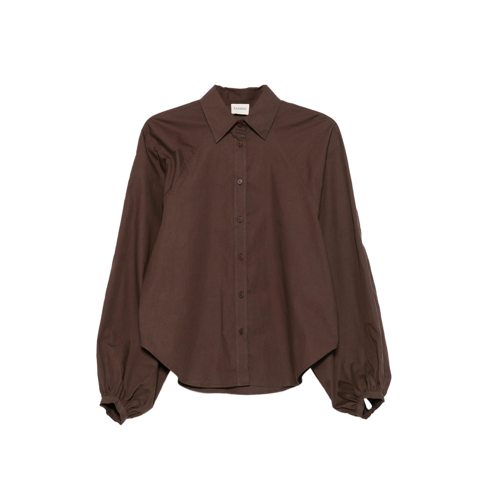 Closed Balloon-sleeve Shirt