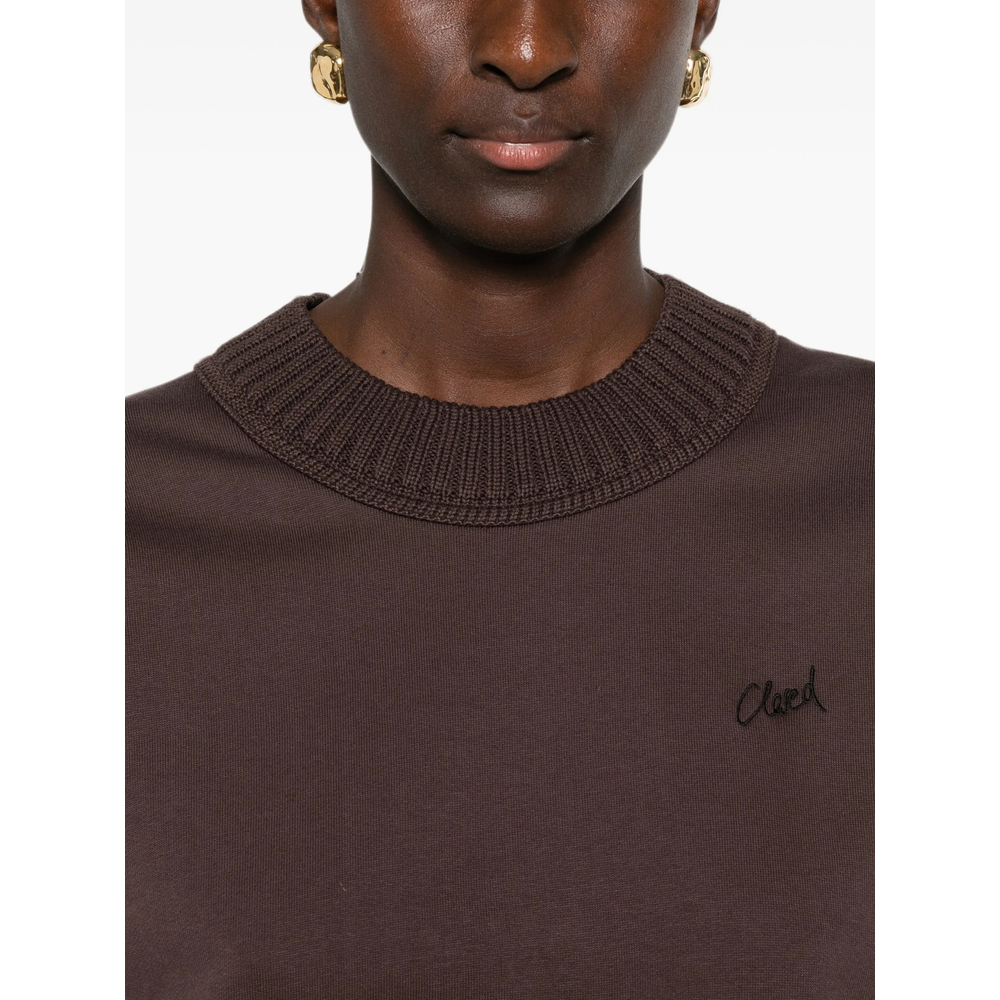 Ribbed-Trim Logo-Embroidered Sweatshirt