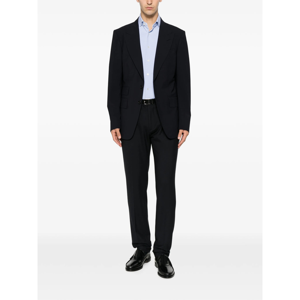 Pressed-Crease Straight-Leg Trousers