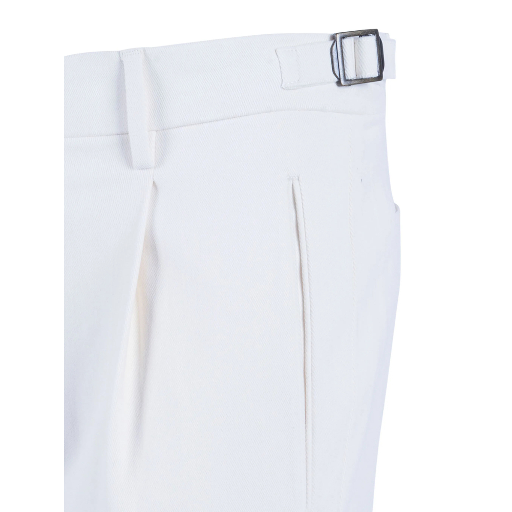 Pleated-Cuff Tapered Trousers