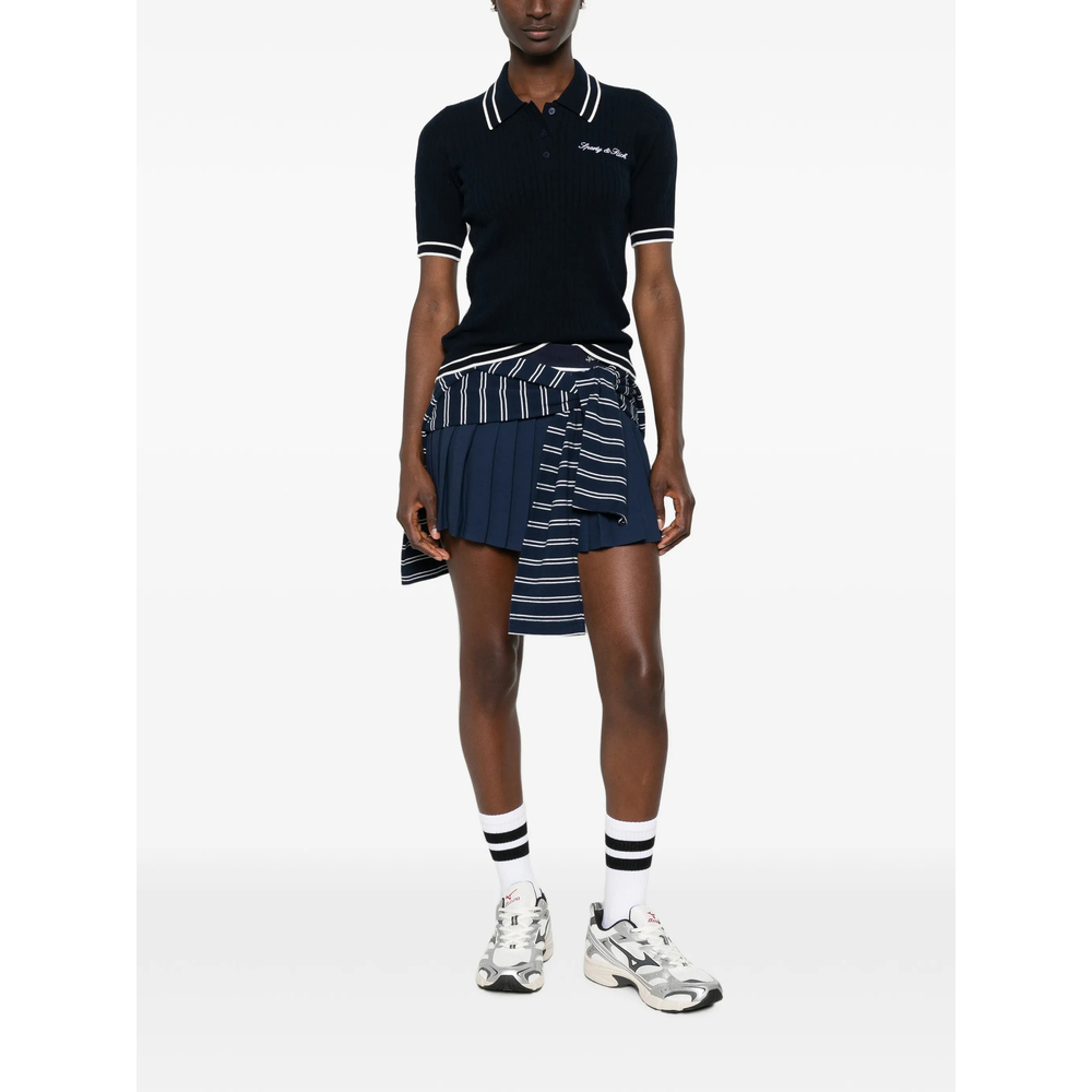 Cable-Knit Logo-Embroidered Polo