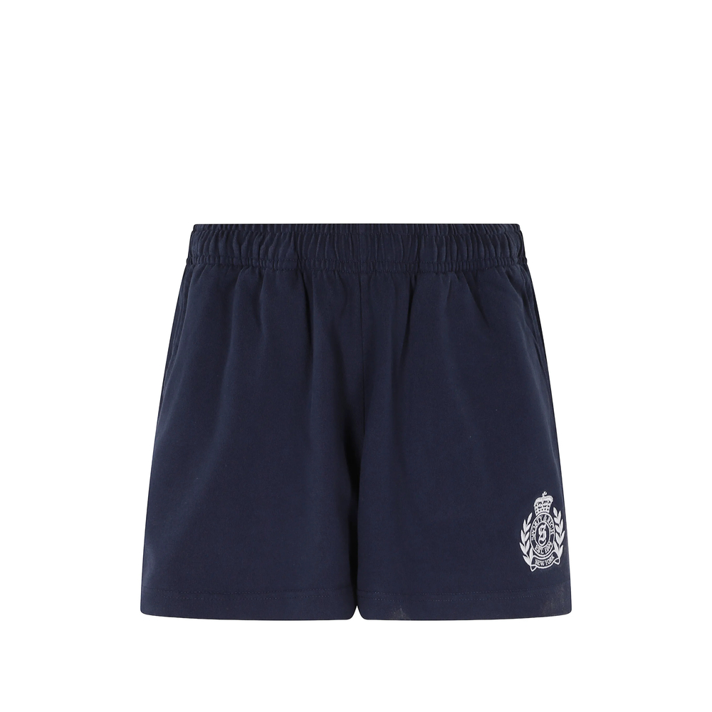 Sporty & Rich Logo-print Elasticated-waist Shorts