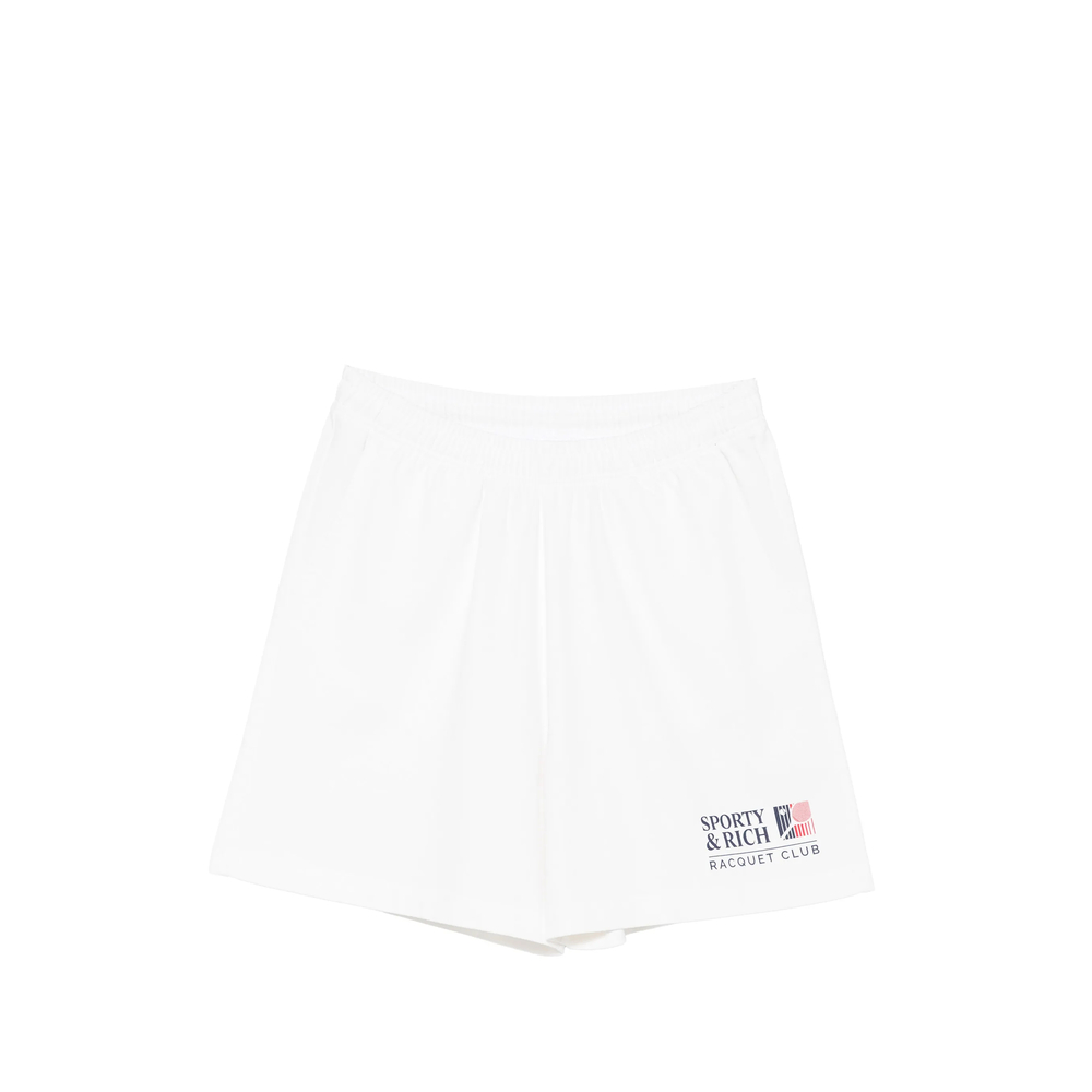 Sporty & Rich Lena Logo-print Elasticated Shorts
