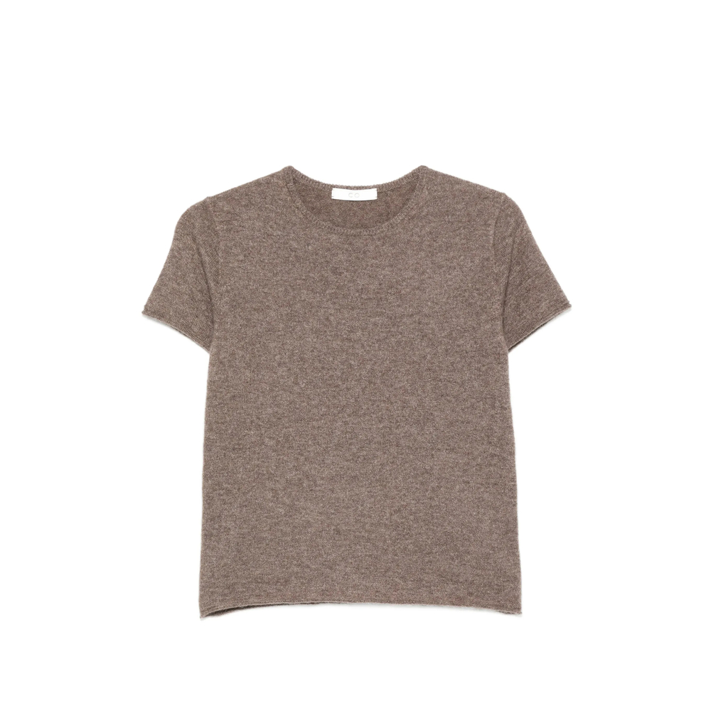 Ribbed-Trim T-Shirt
