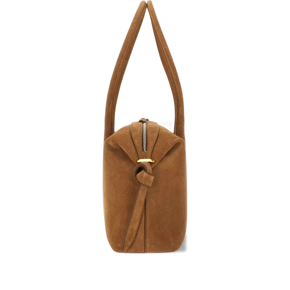 Suede Top-Handle Shoulder Bag