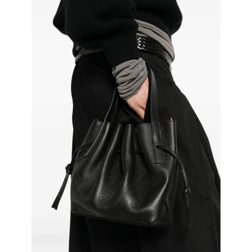 Mini Scallop Pebbled-Leather Tote Bag