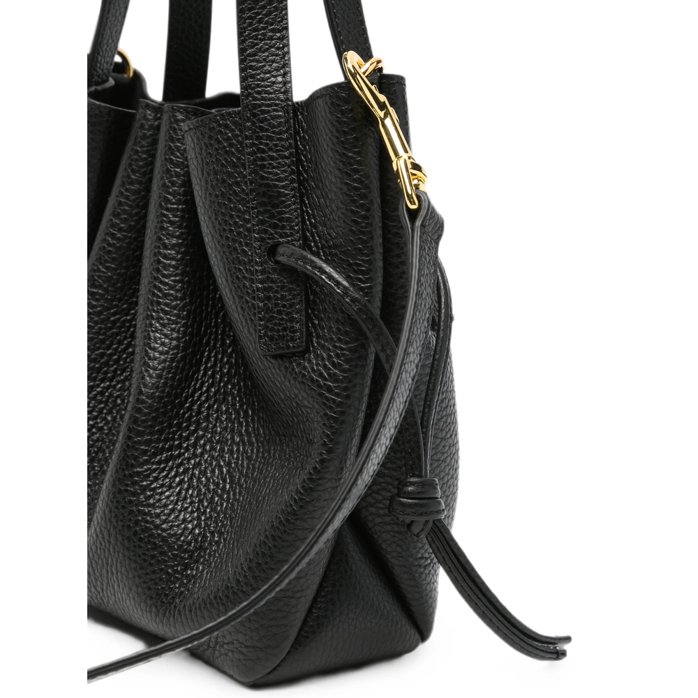 Mini Scallop Pebbled-Leather Tote Bag