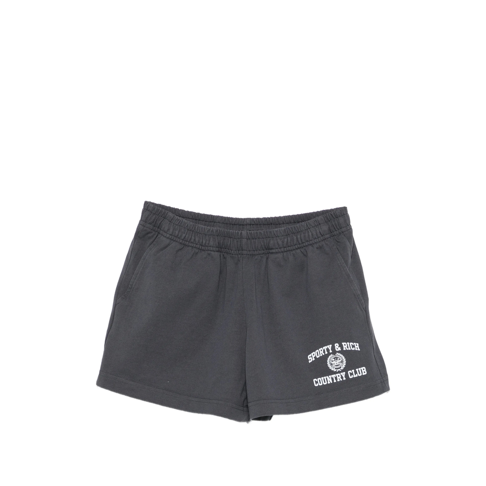 Sporty & Rich Logo-print Elasticated Shorts