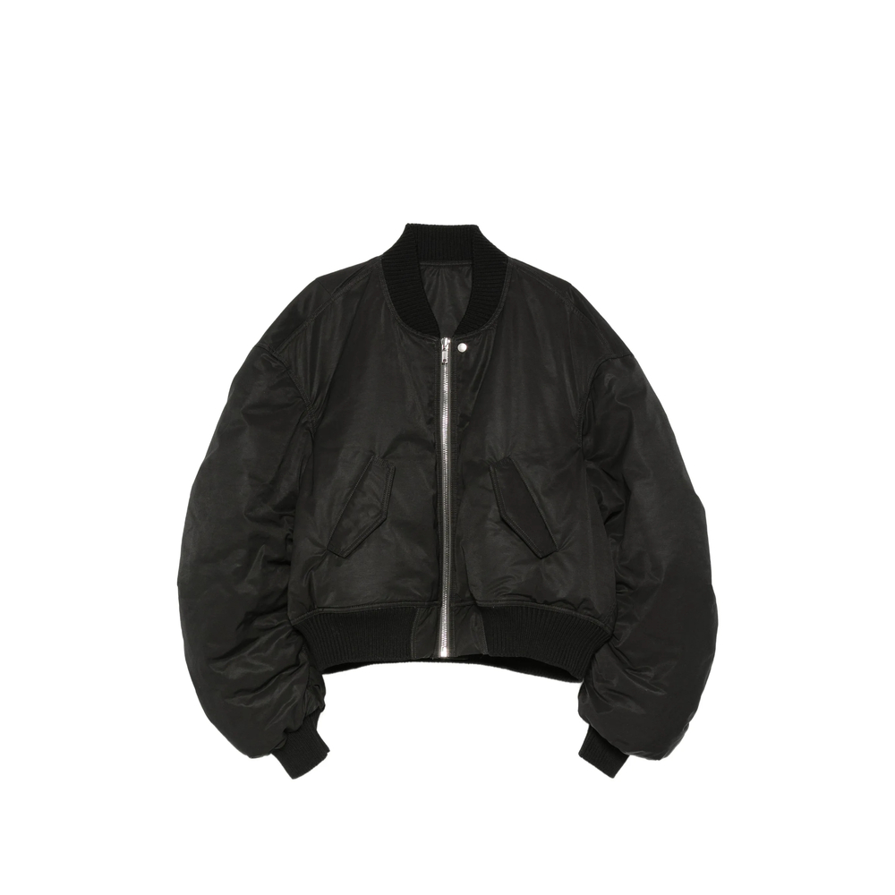 Rick Owens Secchia Flight Ruched-sleeve Bomber Jacket