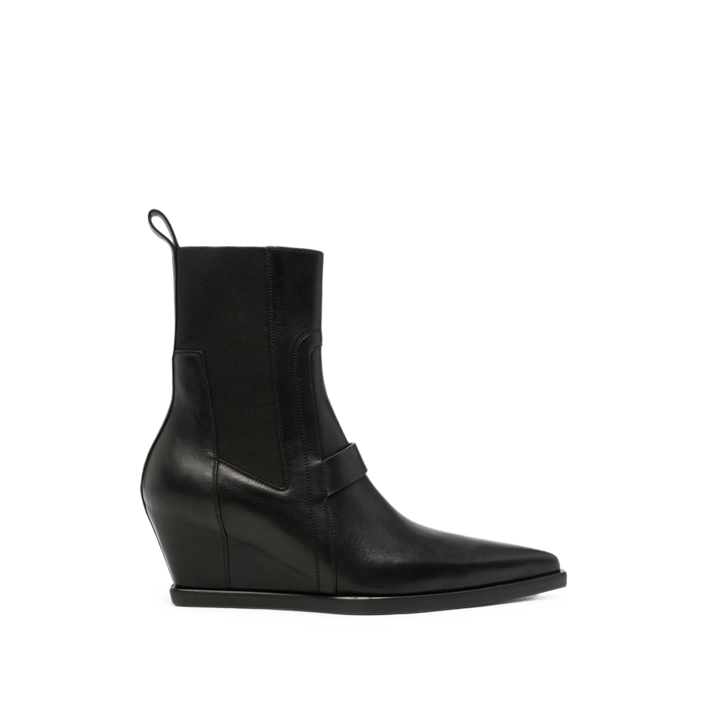 Rick Owens Wedge-heel Pointed-toe Boots