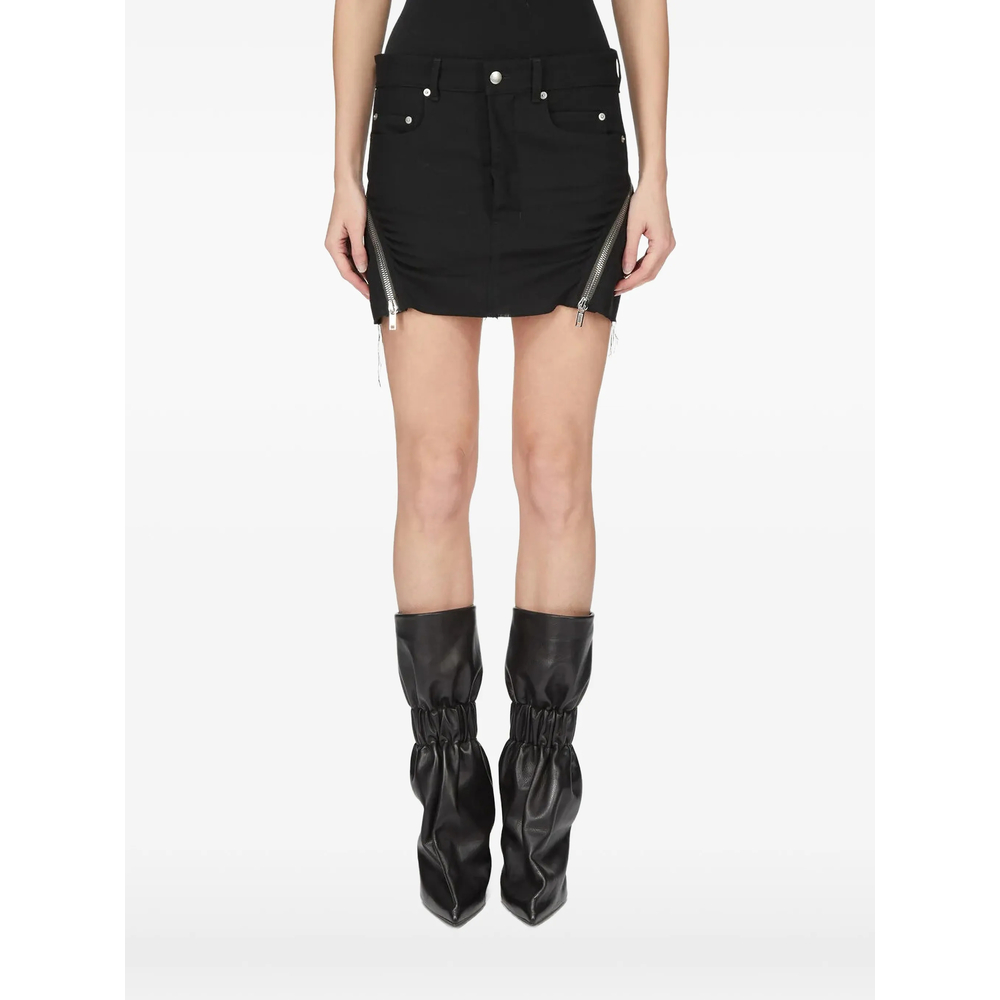 Rick Owens Bolan Banana Mini Frayed-hem Skirt
