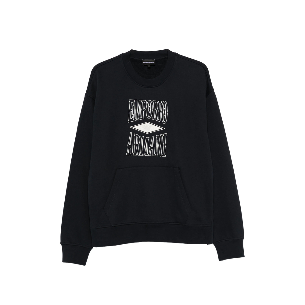 Emporio Armani Logo-embroidered Zip-slit Sweater