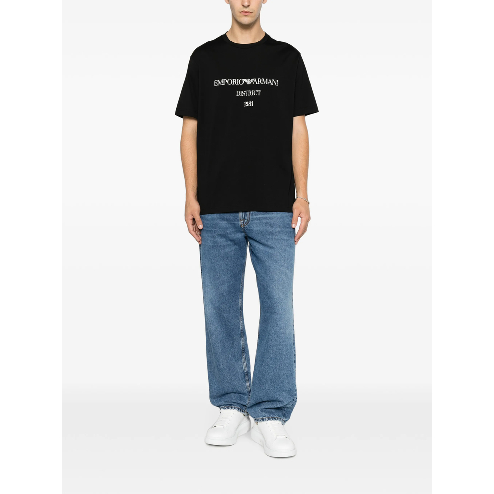 Emporio Armani Logo-Print Crew-Neck T-Shirt