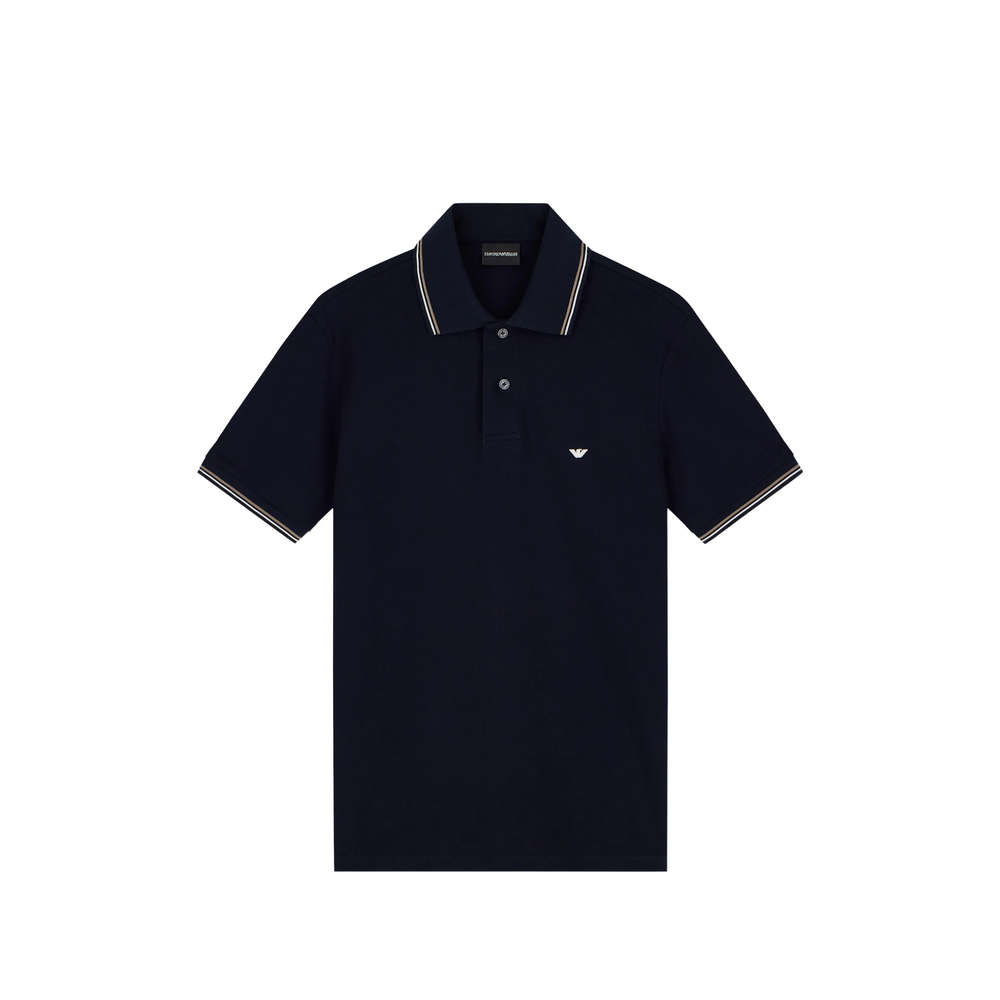 Emporio Armani Slim-Fit Stretch Piqué Polo Shirt