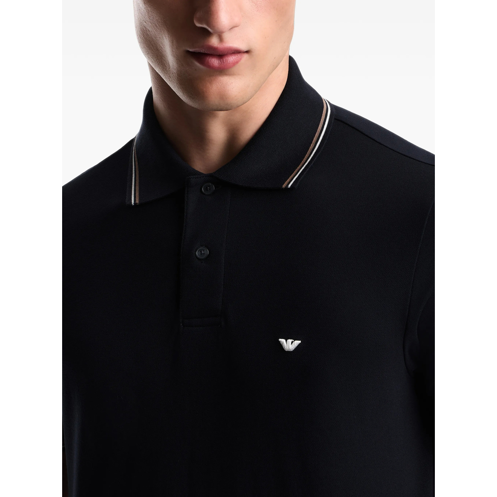 Emporio Armani Slim-Fit Stretch Piqué Polo Shirt