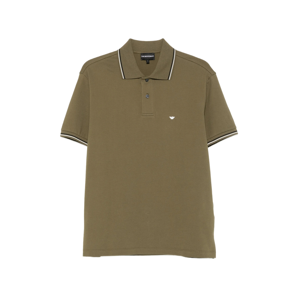 Emporio Armani Slim Fit Polo In Stretch Cotton Pique