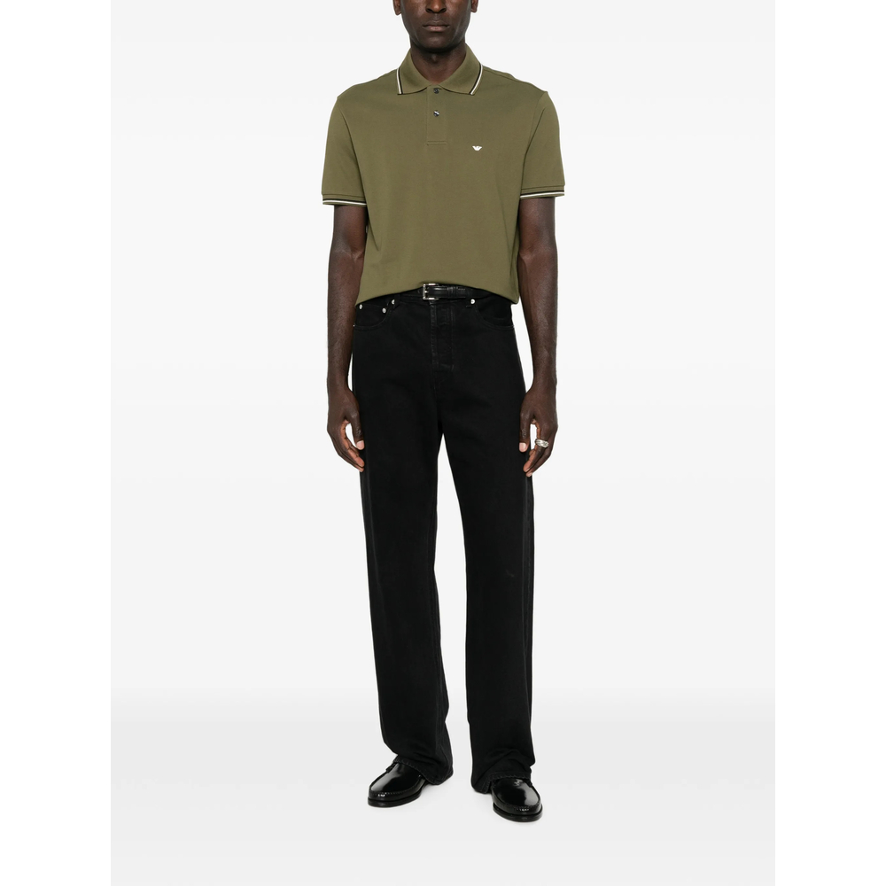 Emporio Armani Slim Fit Polo In Stretch Cotton Pique