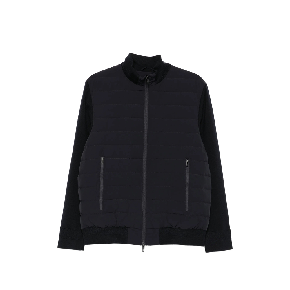 Emporio Armani Quilted Panel-Sleeve Jacket