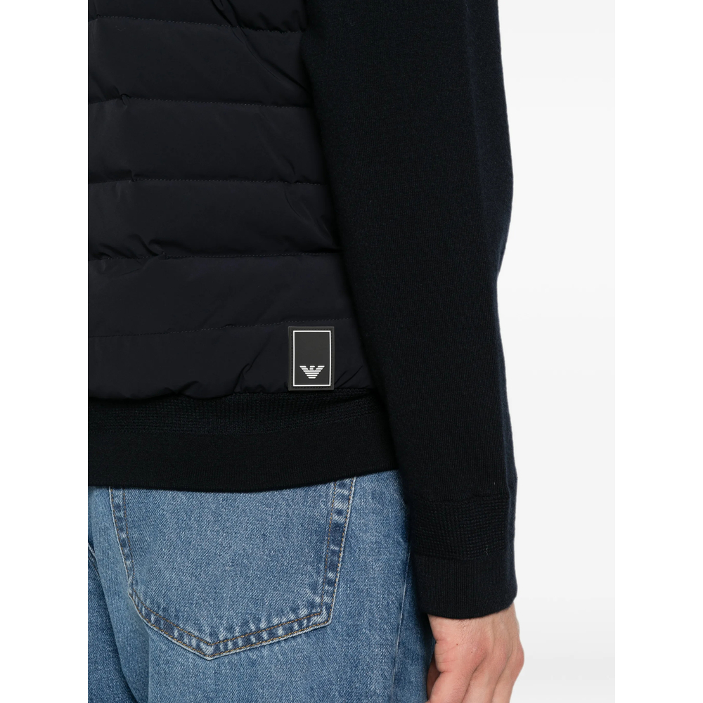 Emporio Armani Quilted Panel-Sleeve Jacket