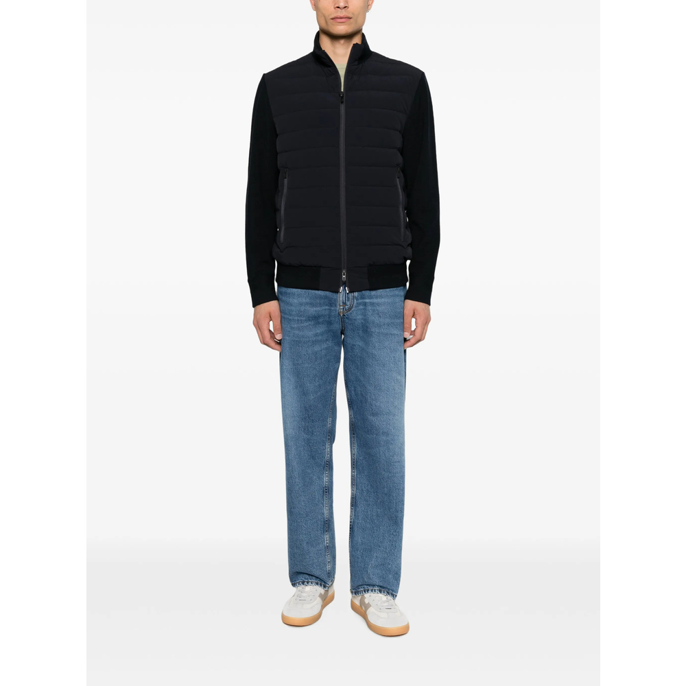 Emporio Armani Quilted Panel-Sleeve Jacket