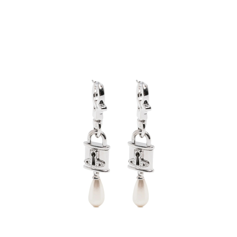 Vivienne Westwood Small Celestia Orb Padlock Earrings