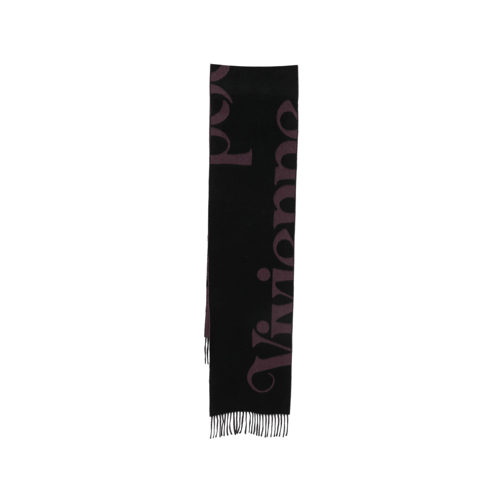 Vivienne Westwood Logo-intarsia Fringed Scarf