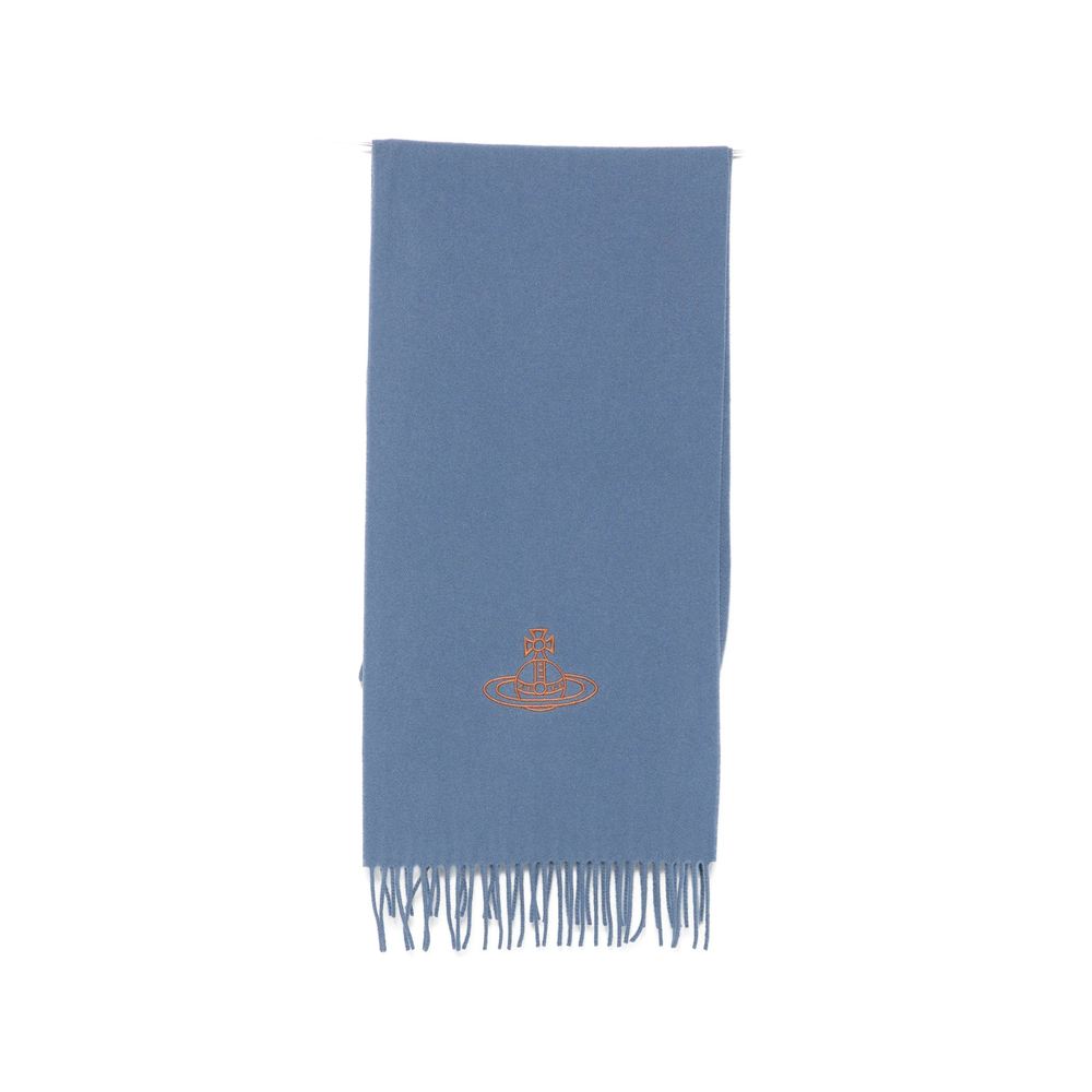 Vivienne Westwood Orb-embroidered Fringed Scarf