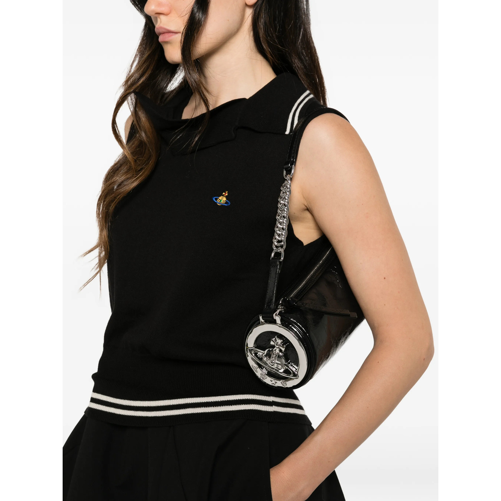Cindy Cylinder Orb-Plaque Shoulder Bag