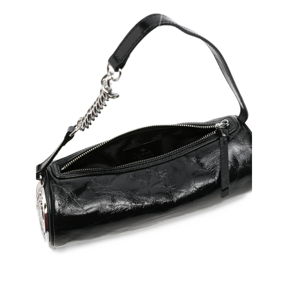 Cindy Cylinder Orb-Plaque Shoulder Bag