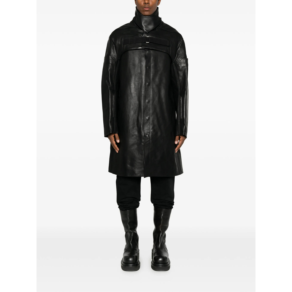 2 Piece Mac Leather Longline Coat