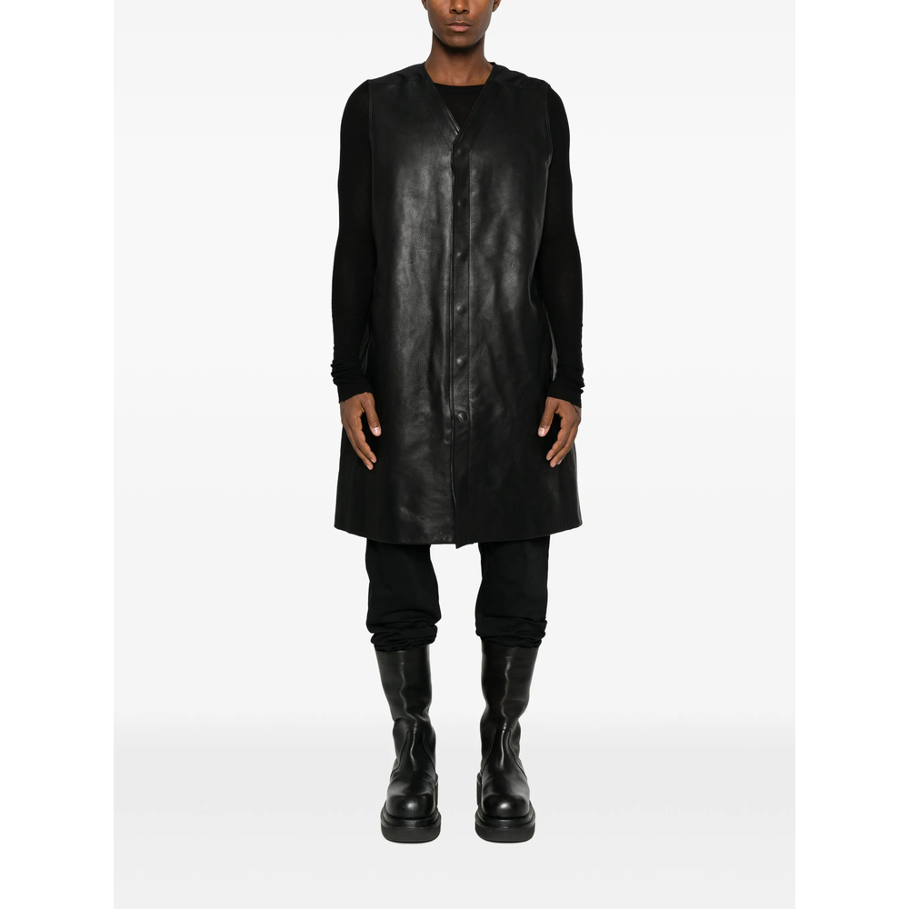 2 Piece Mac Leather Longline Coat