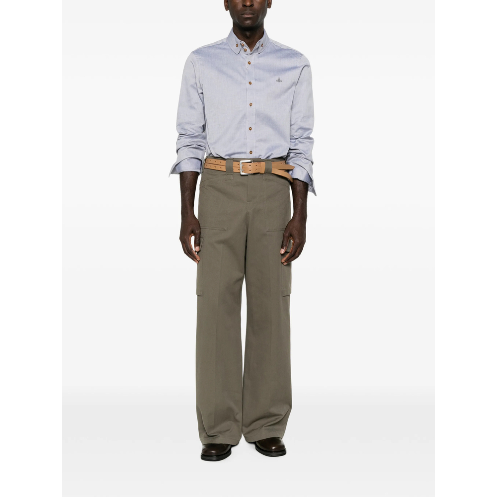 Orb-Embroidered Button-Down Shirt