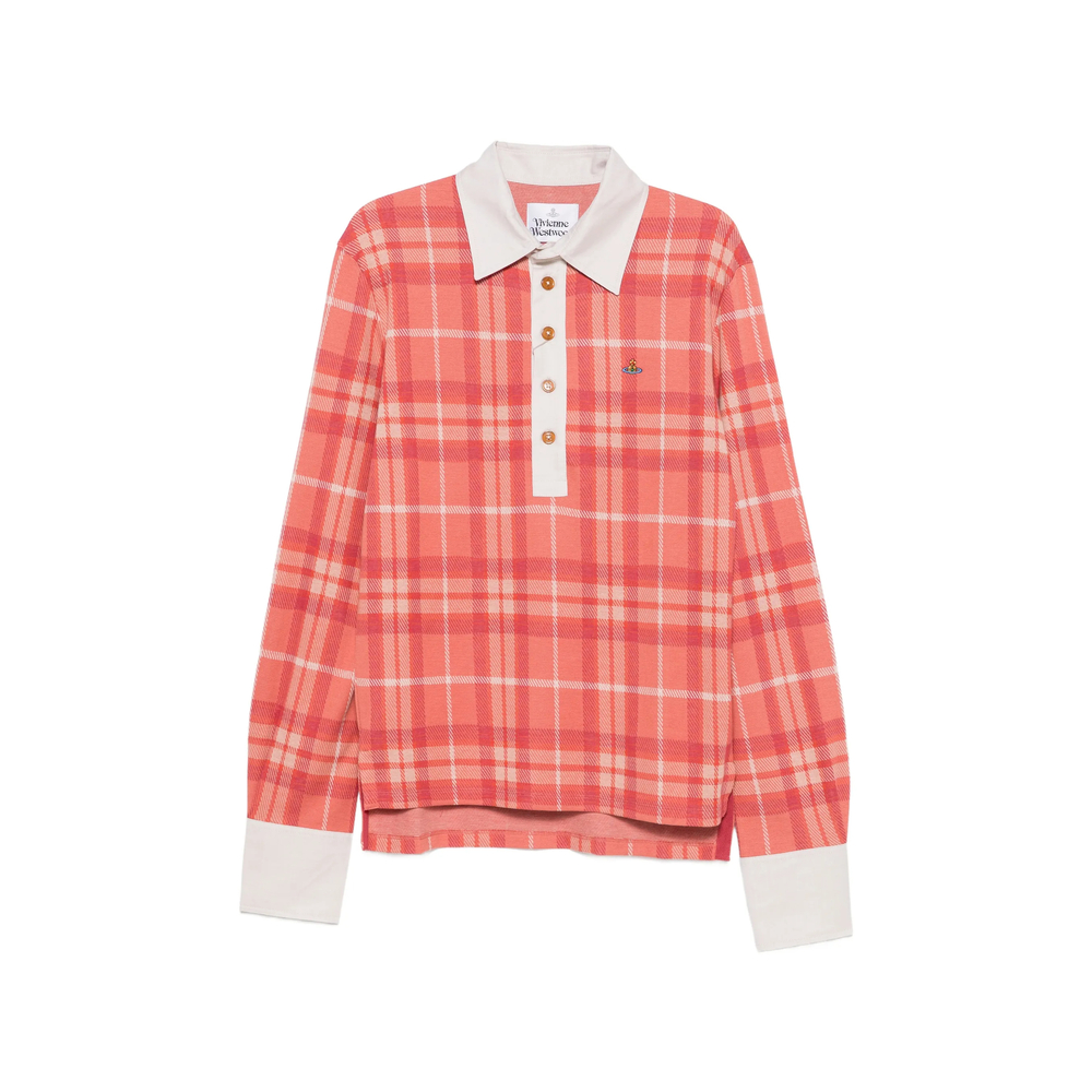 Vivienne Westwood Check-pattern Long-sleeve Polo Shirt