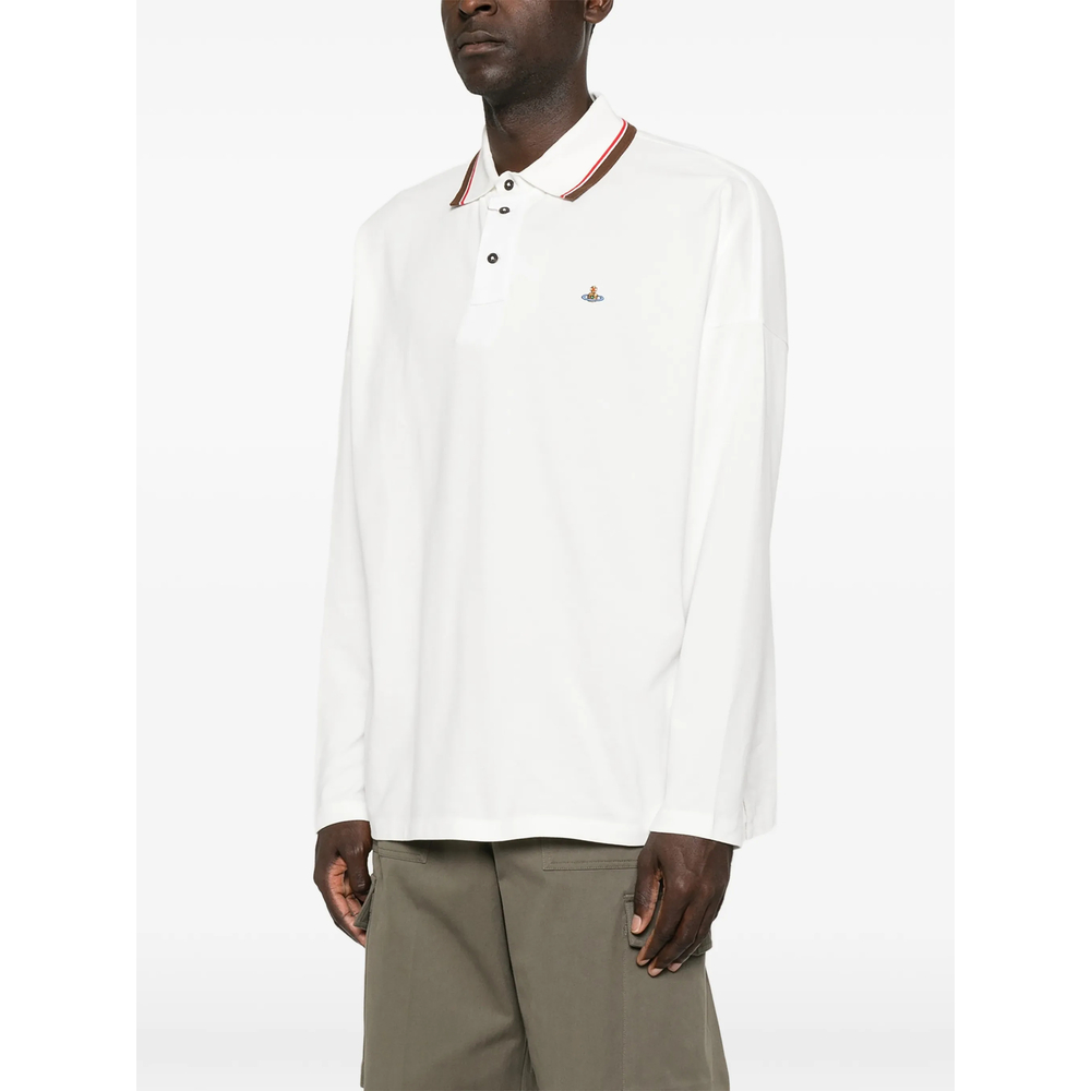 Orb-Embroidered Tipped Polo Shirt