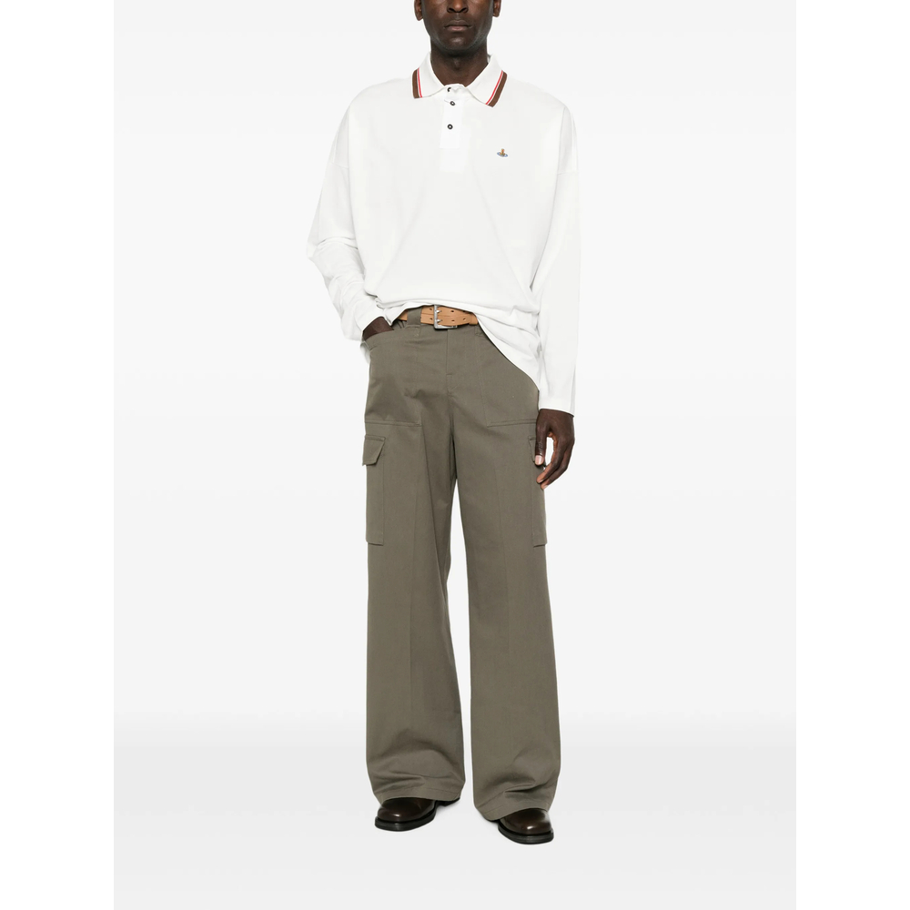 Orb-Embroidered Tipped Polo Shirt