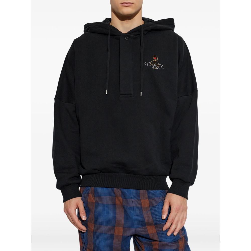 Batwing Embroidered-Logo Hoodie