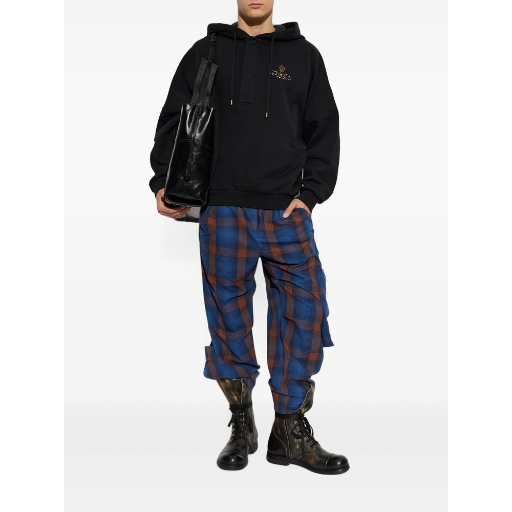 Batwing Embroidered-Logo Hoodie