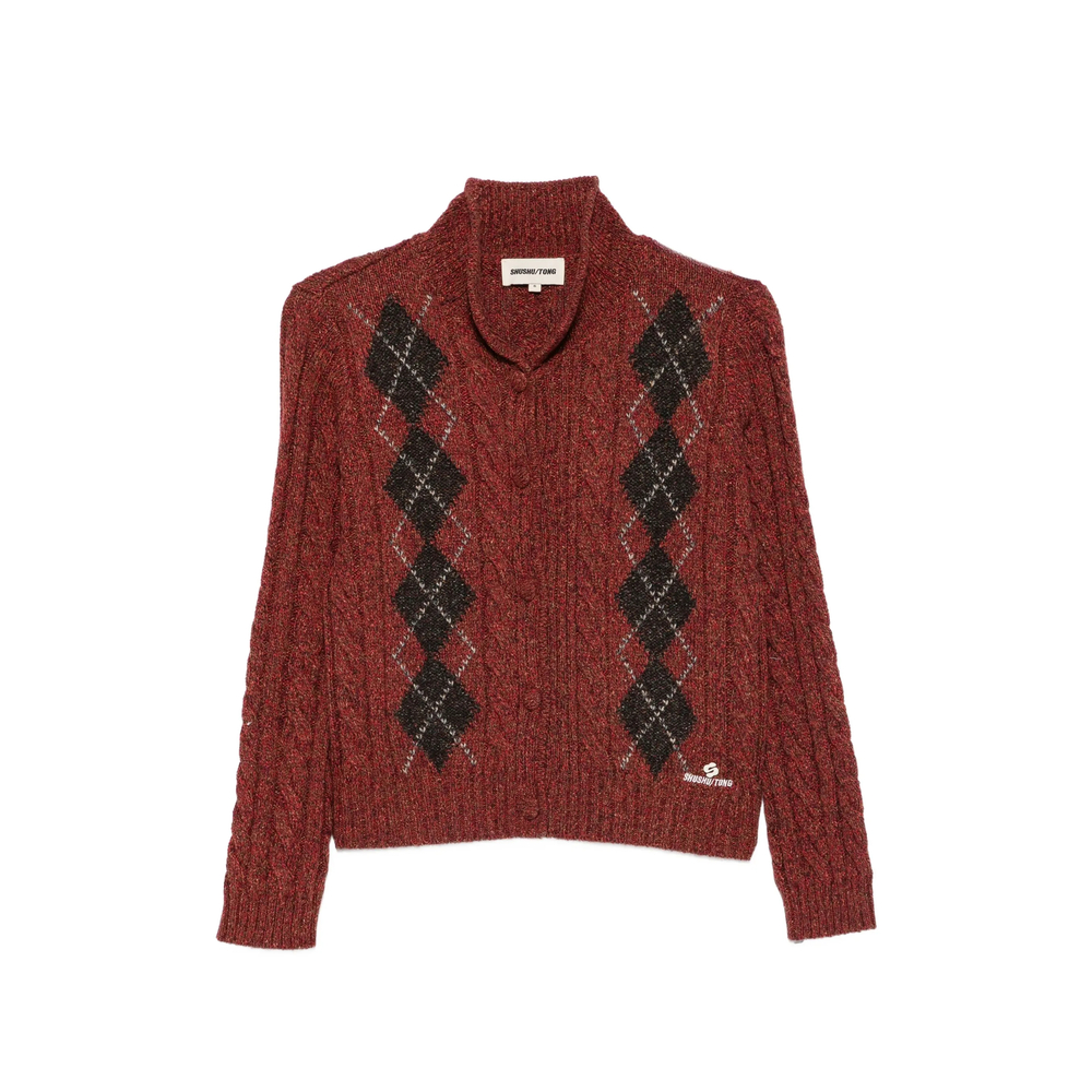 Shushu/Tong Argyle Cable-Knit Sweater