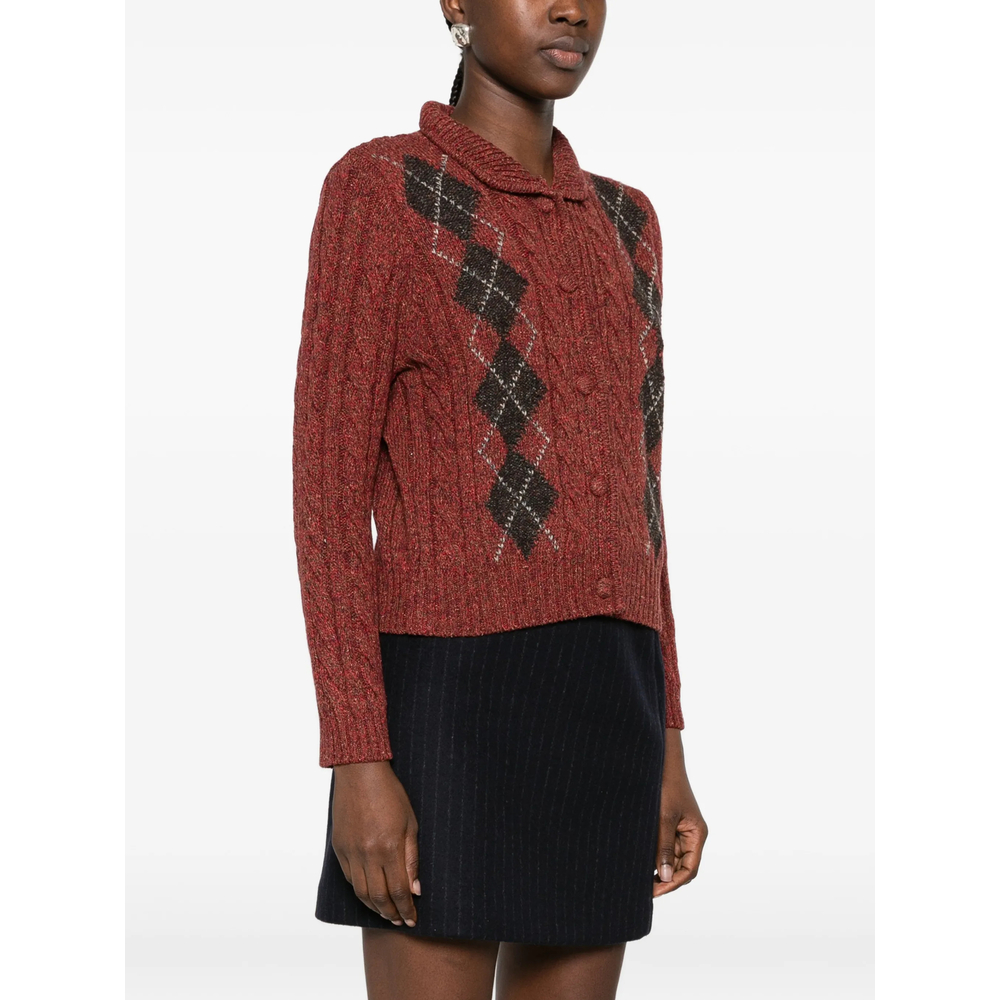 Shushu/Tong Argyle Cable-Knit Sweater