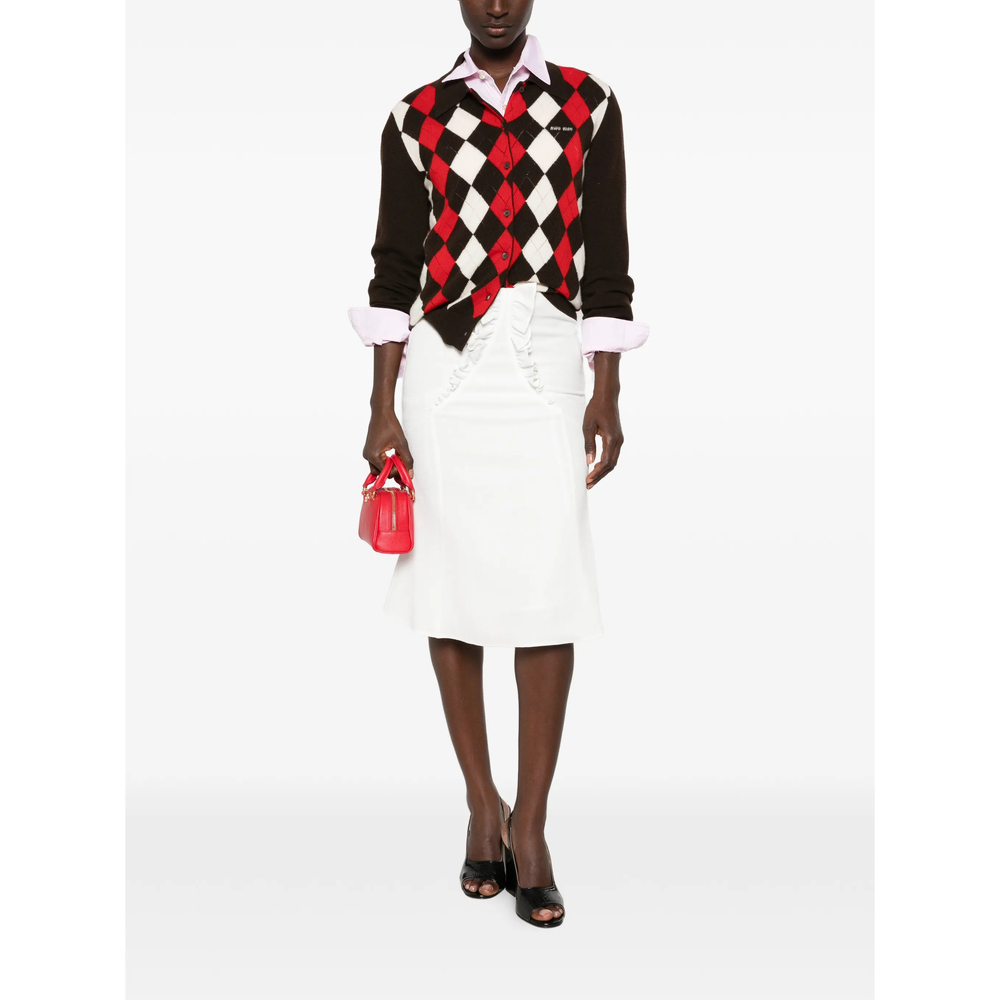 Shushu/Tong Ruffle-Trimmed Flared Skirt