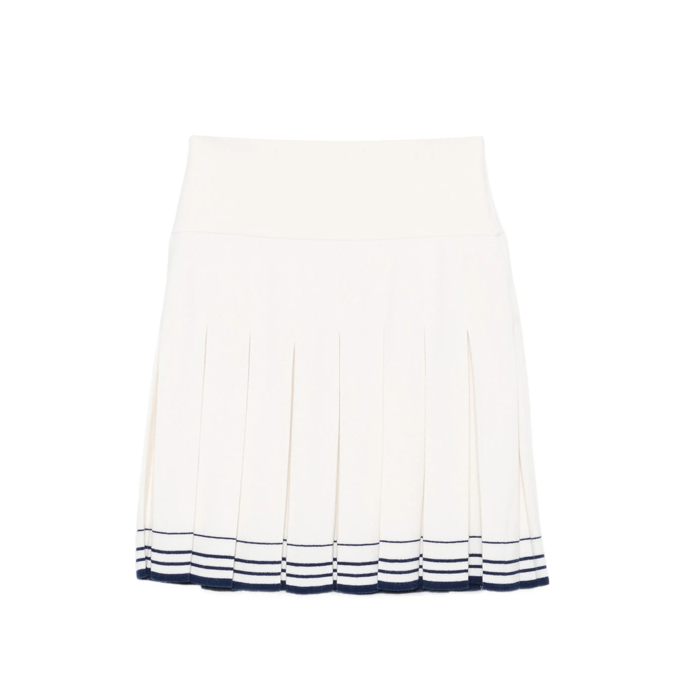 Shushu/Tong Pleated Striped-Trim Mini