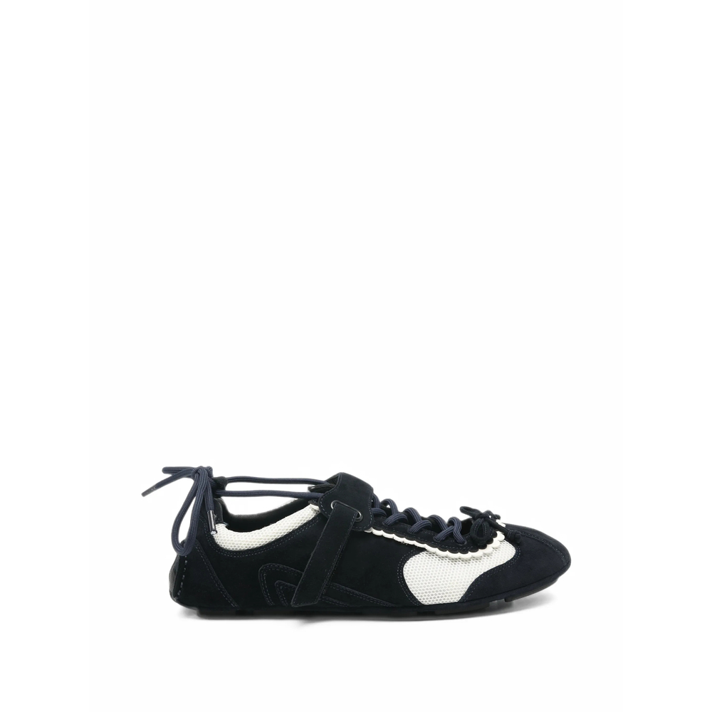 Shushu/Tong Scalloped-Trim Panelled Sneakers