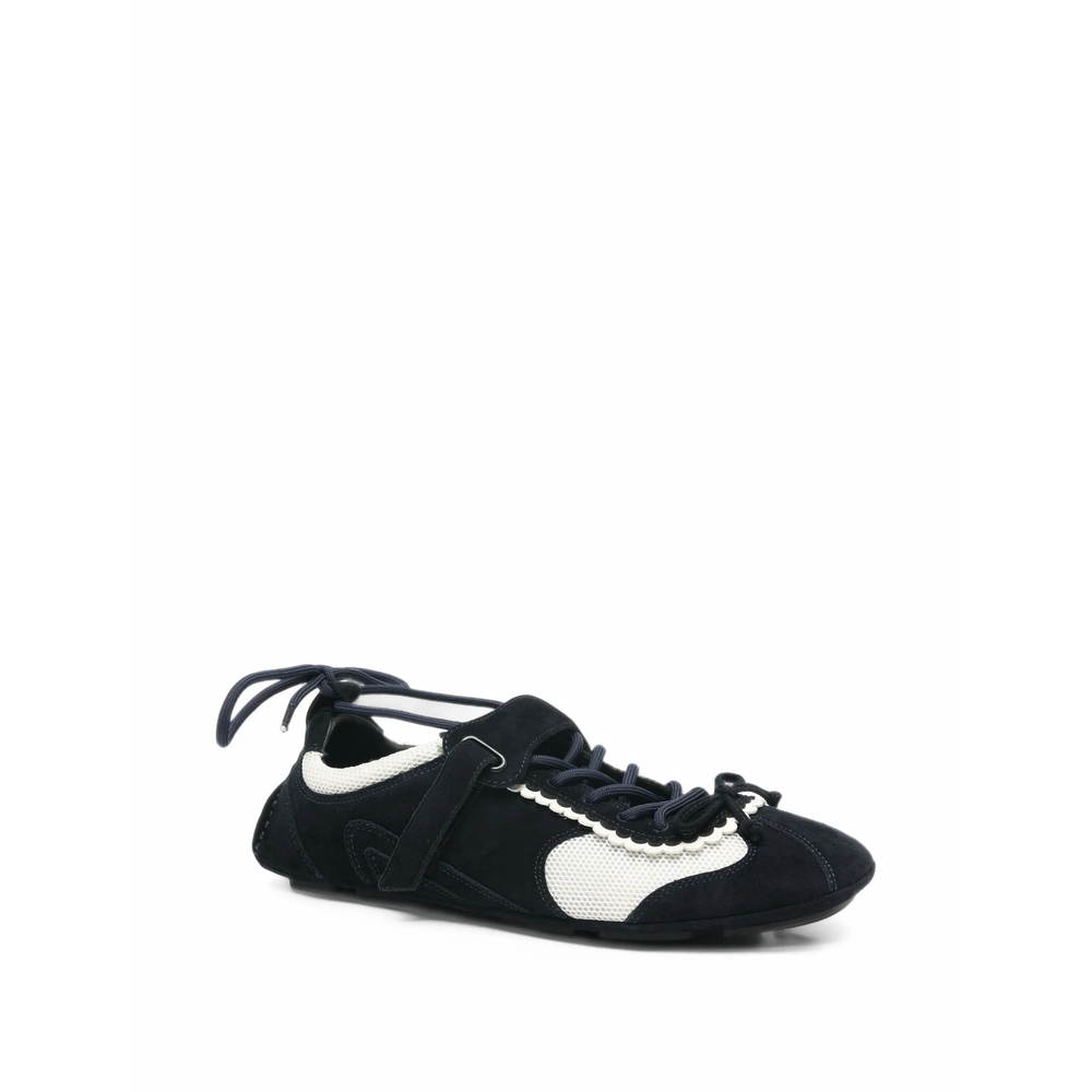 Shushu/Tong Scalloped-Trim Panelled Sneakers