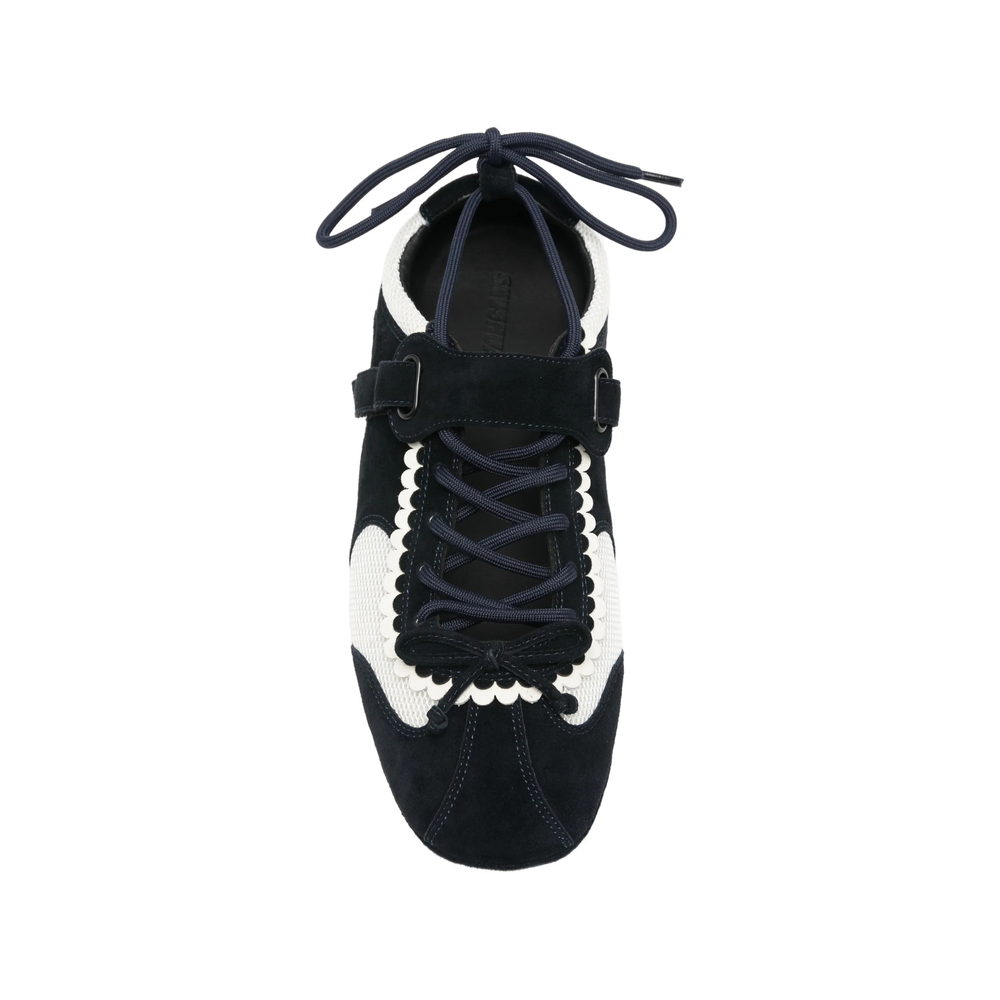 Shushu/Tong Scalloped-Trim Panelled Sneakers