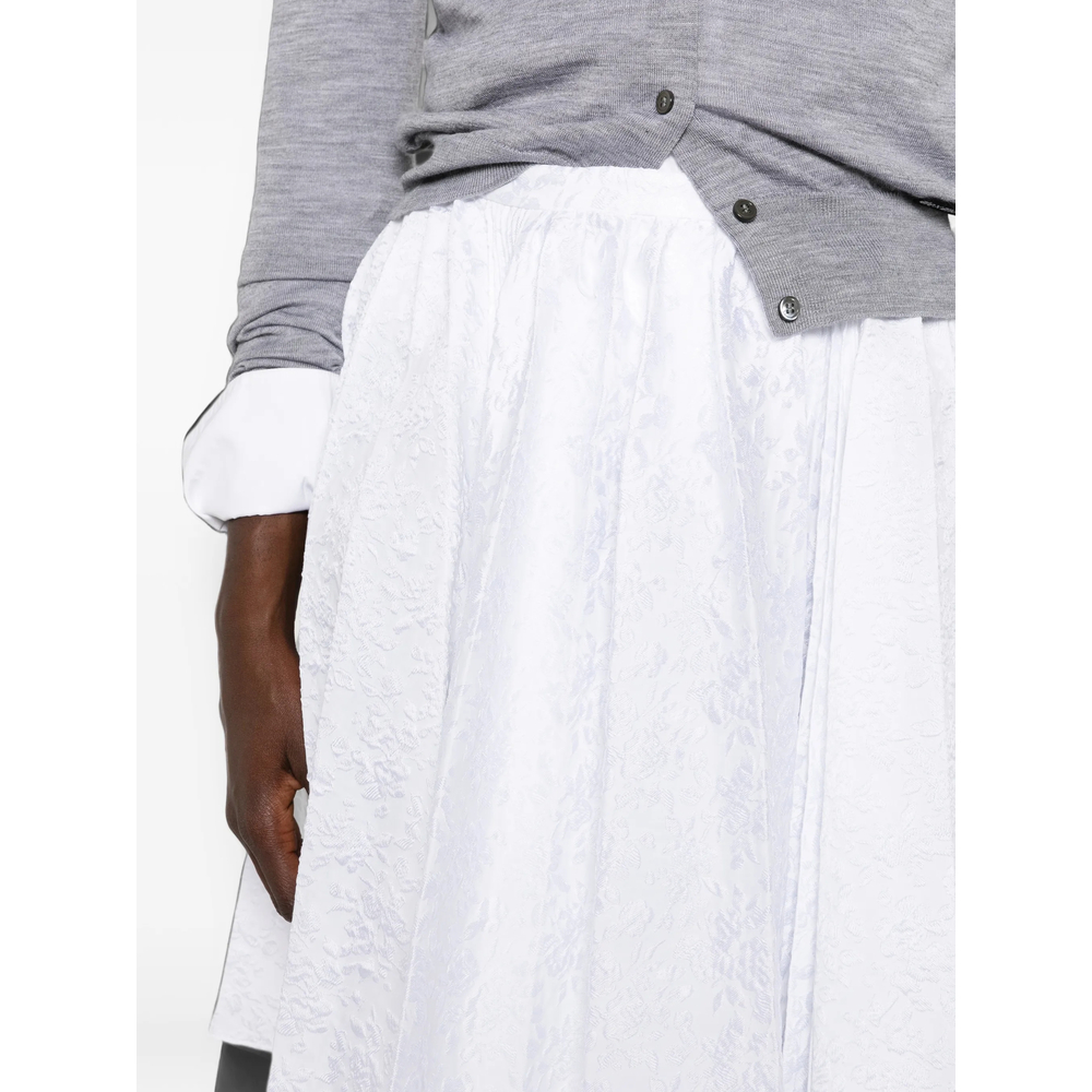 Shushu/tong Floral-jacquard Pleated Mini Skirt