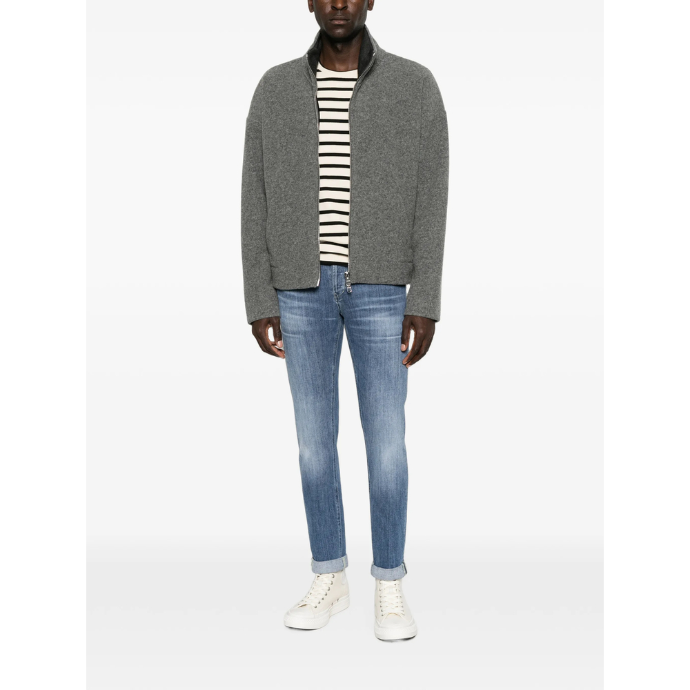 Zip-Up High-Neck Jacket