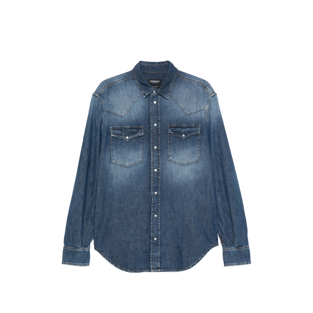 Dondup Faded-effect Western-yoke Shirt